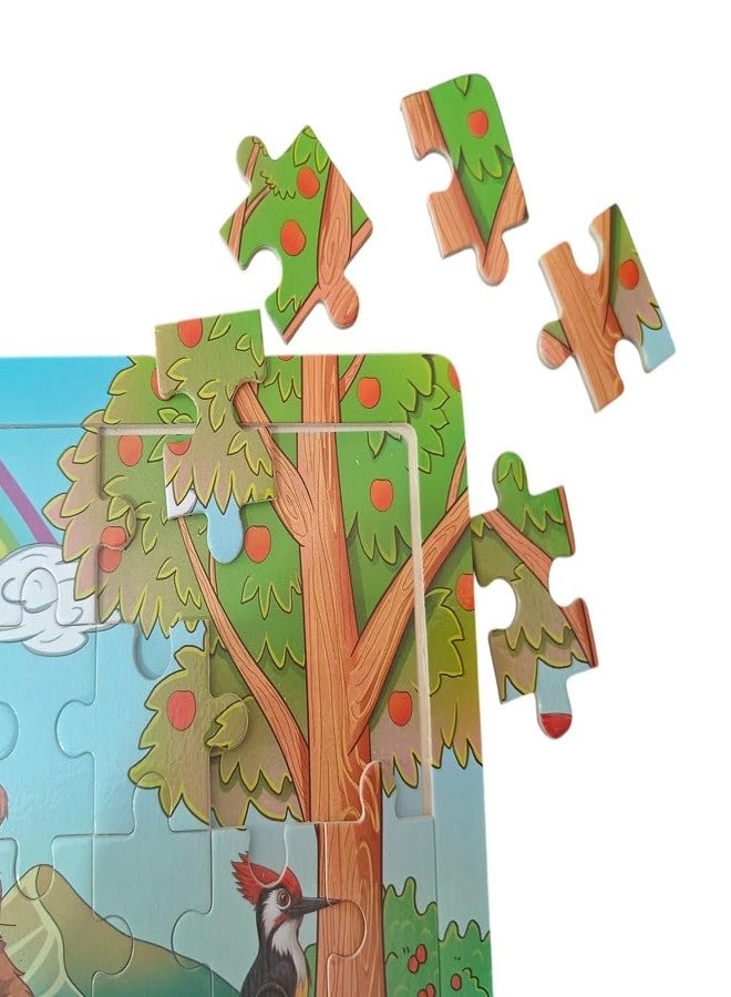 IndusBay® Set of 4, Jigsaw Puzzles for Kids 60 Pieces Per Puzzle, Multi Cartoon Theme Children Learning Preschool Educational Toys for Boys and Girls, Multicolor - Image 2